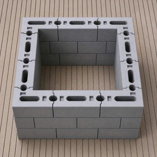 Chậu C&acirc;y Kiểng Lắp Gh&eacute;p H&igrave;nh Vu&ocirc;ng